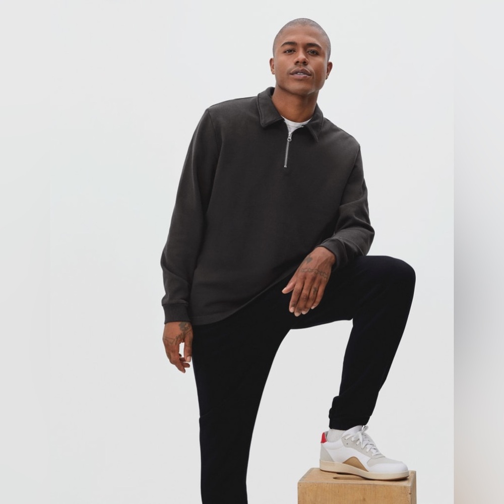 NWT Everlane The Track Quarter-Zip Sweatshirt